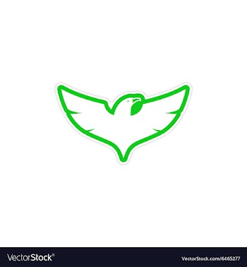 Sticker eagle vector image