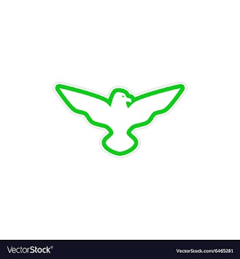 Sticker eagle vector image