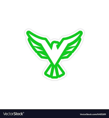 Sticker eagle vector image