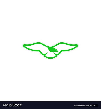 Sticker eagle vector image