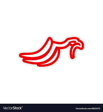 Sticker eagle vector image