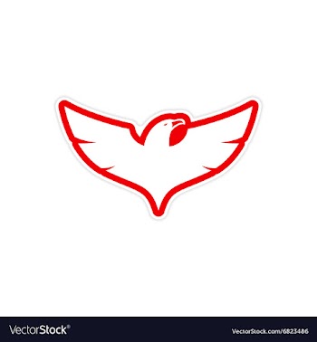 Sticker eagle vector image