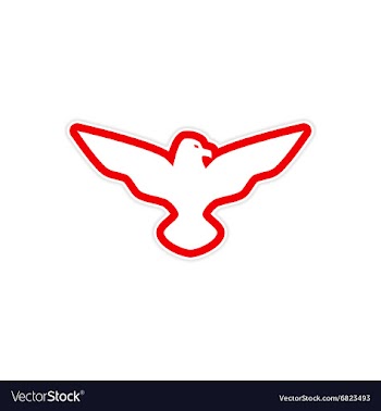 Sticker eagle vector image