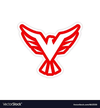 Sticker eagle vector image