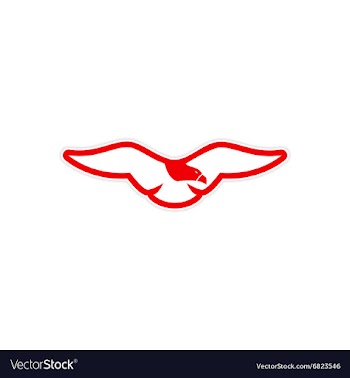 Sticker eagle vector image