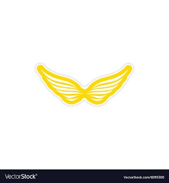 Sticker Eagle Wings logo vector image