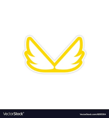 Sticker Eagle Wings logo vector image
