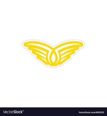 Sticker Eagle Wings logo vector image