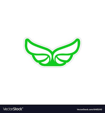Sticker Eagle Wings logo vector image
