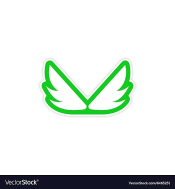 Sticker Eagle Wings logo vector image