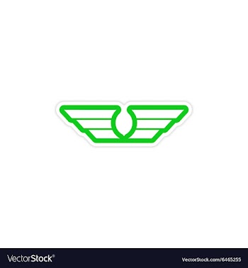 Sticker Eagle Wings logo vector image