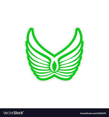 Sticker Eagle Wings logo vector image