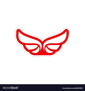 Sticker Eagle Wings logo vector image
