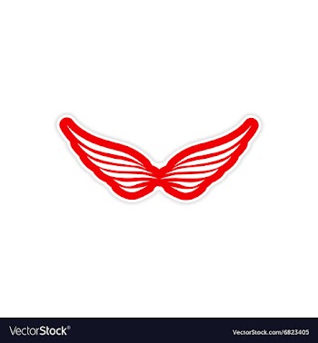 Sticker Eagle Wings logo vector image