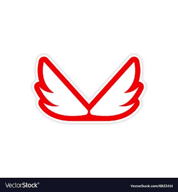 Sticker Eagle Wings logo vector image