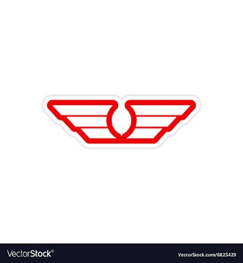 Sticker Eagle Wings logo vector image