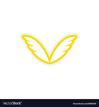 Sticker Eagle Wings vector image