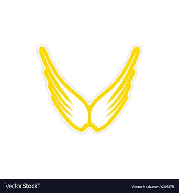 Sticker Eagle Wings vector image