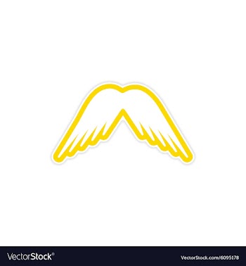 Sticker Eagle Wings vector image