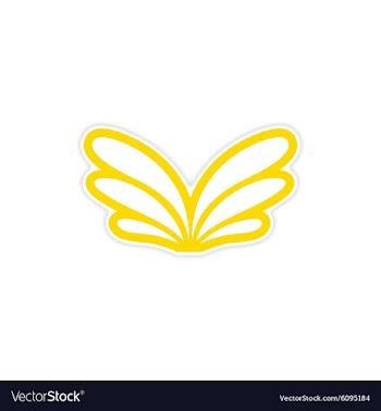 Sticker Eagle Wings vector image