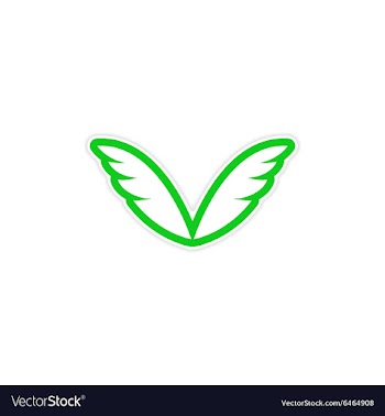 Sticker Eagle Wings vector image