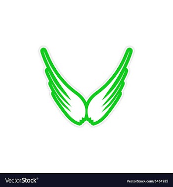 Sticker Eagle Wings vector image