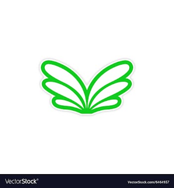 Sticker Eagle Wings vector image