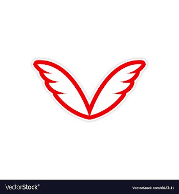 Sticker Eagle Wings vector image