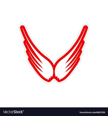 Sticker Eagle Wings vector image