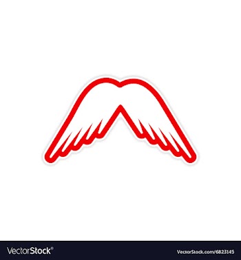 Sticker Eagle Wings vector image