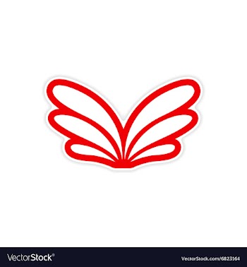 Sticker Eagle Wings vector image