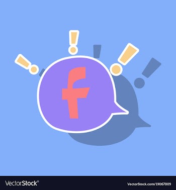 Sticker facebook logotype social network icon vector image