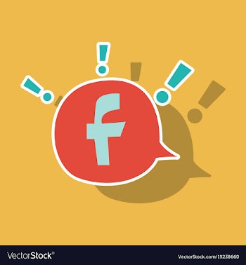 Sticker facebook logotype social network icon vector image