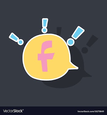 Sticker facebook logotype social network icon vector image