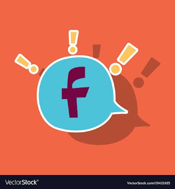 Sticker facebook logotype social network icon vector image