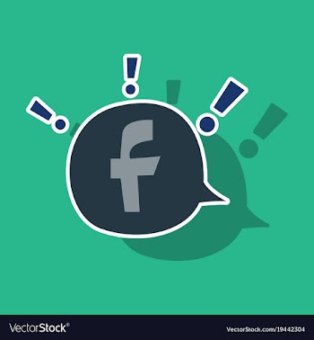 Sticker facebook logotype social network icon vector image