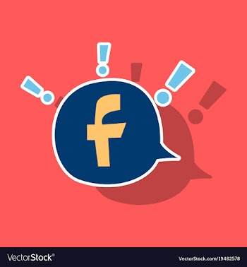Sticker facebook logotype social network icon vector image