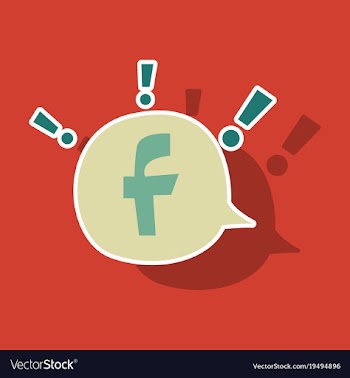 Sticker facebook logotype social network icon vector image
