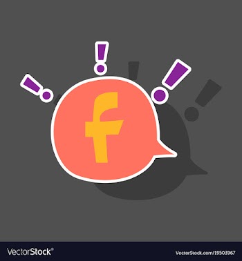 Sticker facebook logotype social network icon vector image