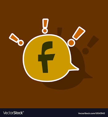 Sticker facebook logotype social network icon vector image