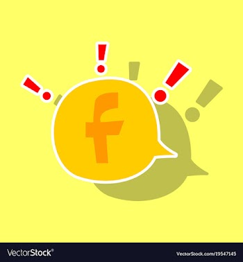 Sticker facebook logotype social network icon vector image