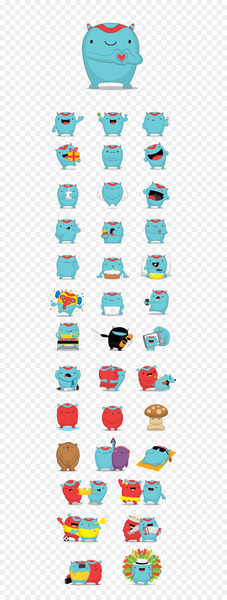 Sticker Facebook Messenger Behance Illustration - Little Monster 