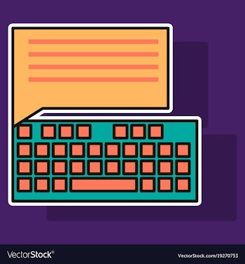 Sticker flat line icon concept of new email inbox vector image