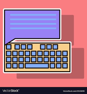 Sticker flat line icon concept of new email inbox vector image
