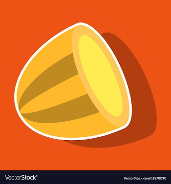 Sticker fresh and juicy whole watermelon vector image