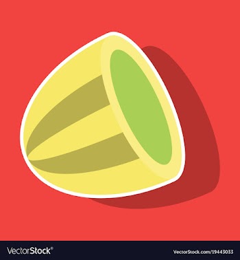 Sticker fresh and juicy whole watermelon vector image