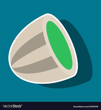 Sticker fresh and juicy whole watermelon vector image