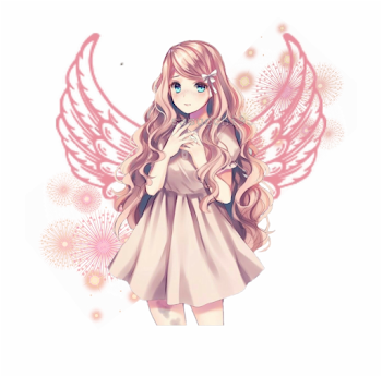 sticker #girl #anime #animegirl #angel #pink #pretty - Pretty ...