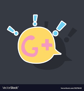 Sticker google plus icons on background vector image