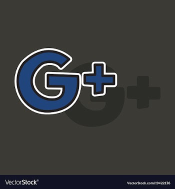 Sticker google plus icons on background vector image